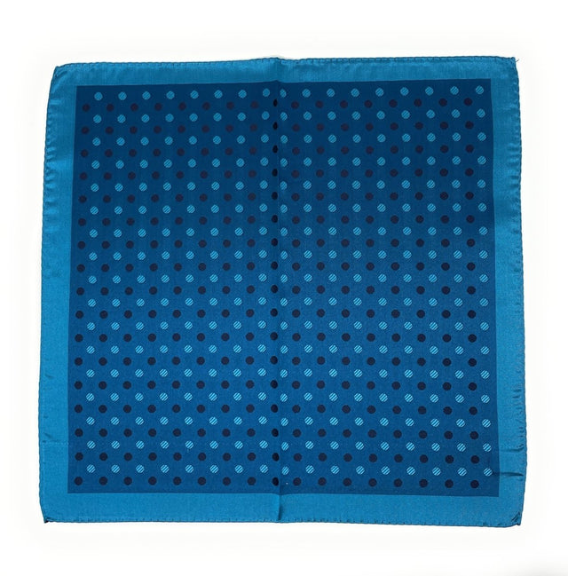 Acqua Blue Polka Dot Pocket Square - Wilmok