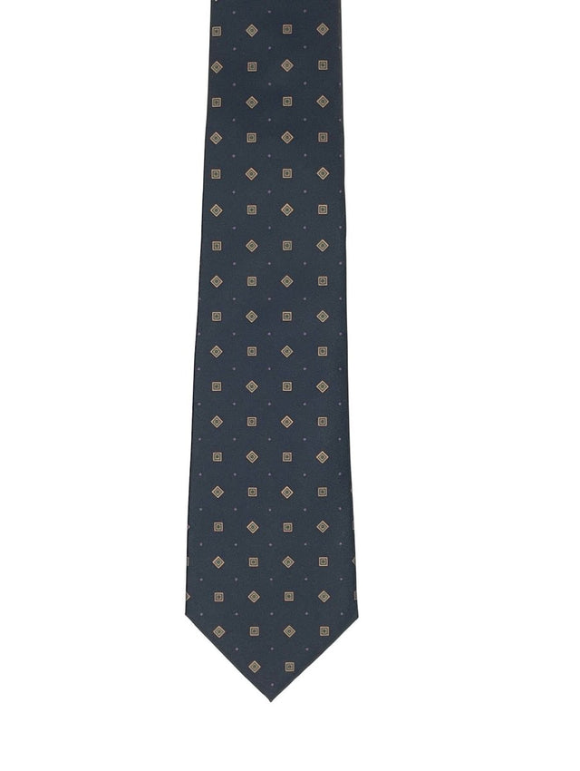 Black Diamond Dot Tie - Gold and Purple Dots - Wilmok