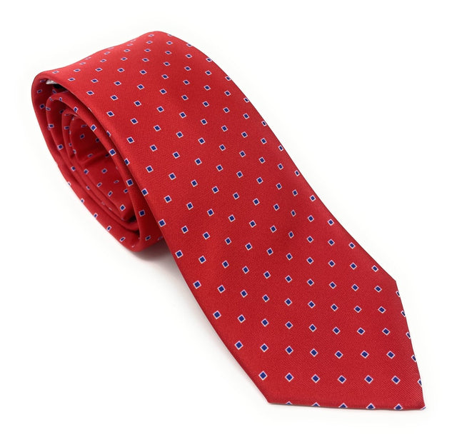 Classic Red Micro Diamond Tie - Wilmok