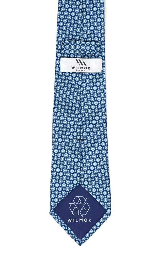 Navy Tonal Circle Dot Tie - Wilmok