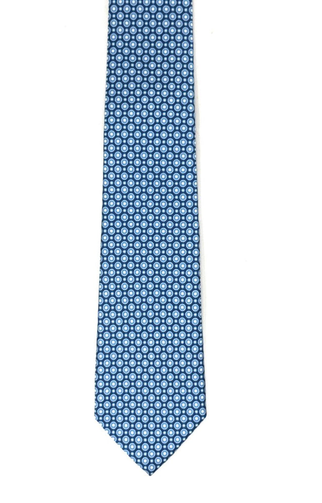 Navy Tonal Circle Dot Tie - Wilmok