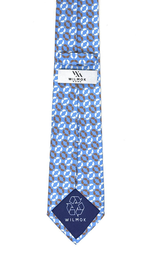 Sky Blue Chain Motif Tie - Wilmok