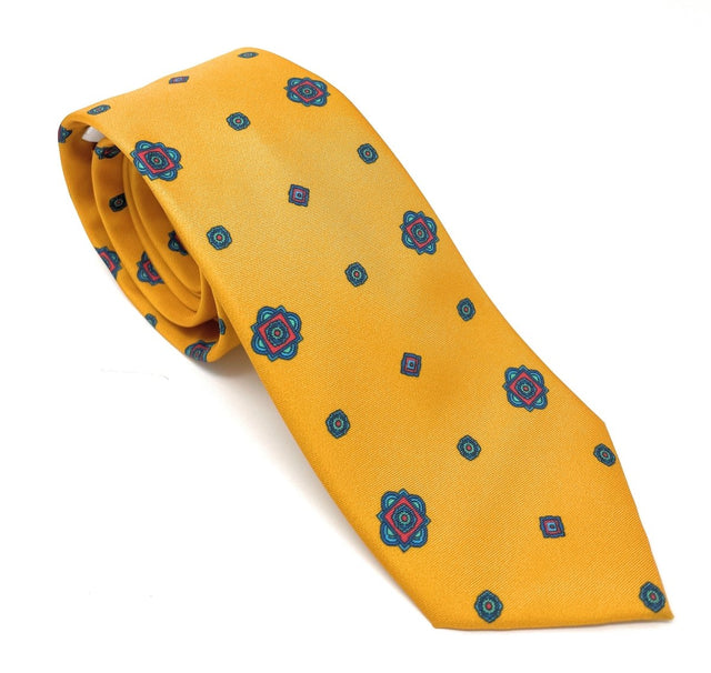 Sunflower Yellow Medallion Tie - Wilmok