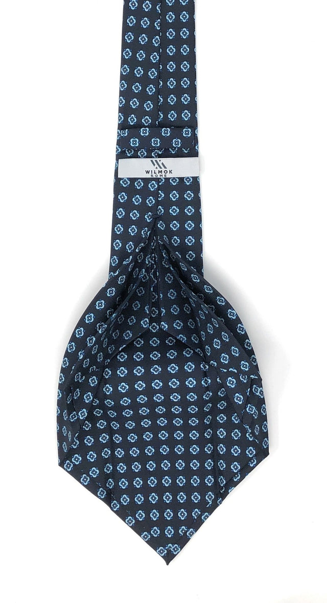 7 Fold Handmade Italian Vintage Pattern Silk Tie - Wilmok