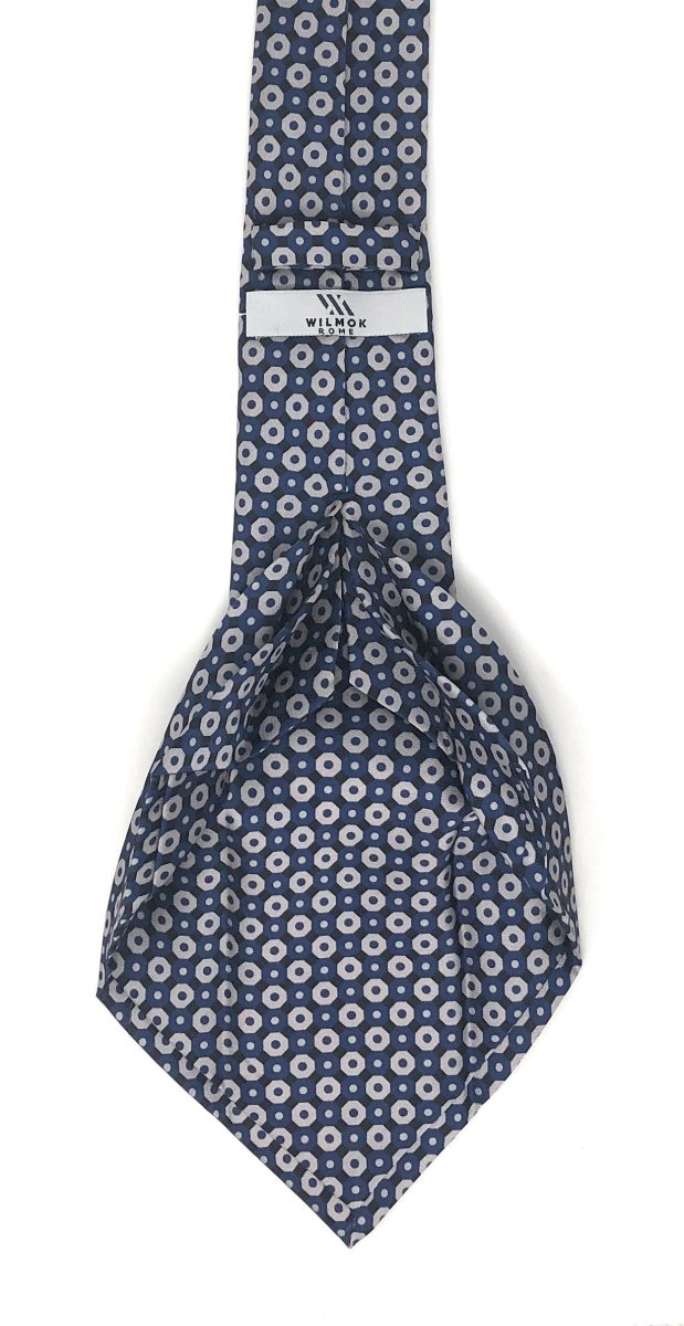 7 Fold rPET Handmade Italian Geometric Vintage Pattern Tie - Wilmok