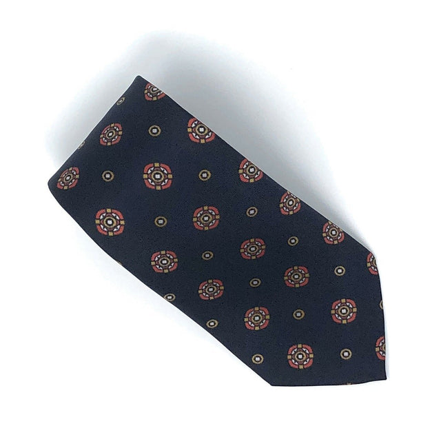 Italian Printed Vintage Cube Silk Tie - Wilmok