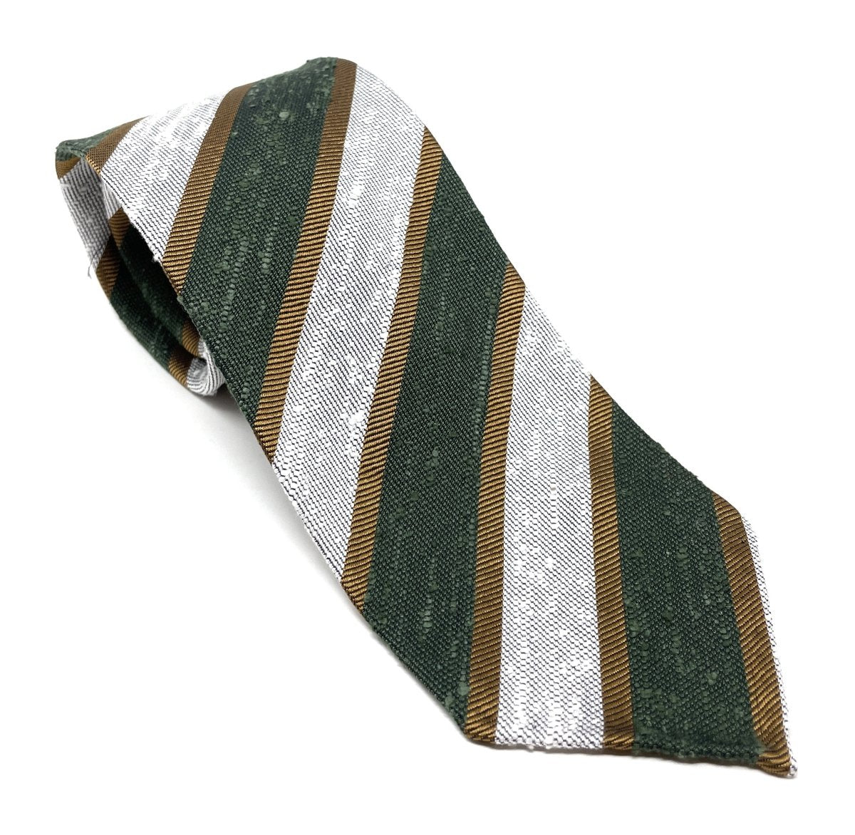 TigerTie - Cravatta di design sottile con motivo Paisley Verde/argento. Taglia unica TigerTie - Cravatta di design sottile con motivo Paisley Verde/argento. Taglia unica