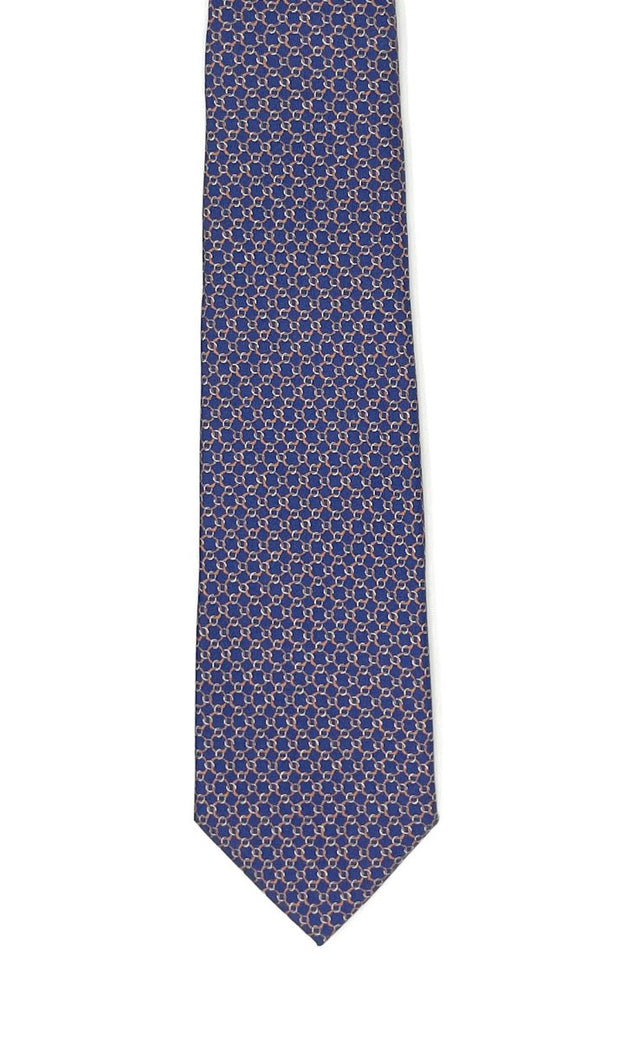 Seven Fold Silk - Chain Link Pattern Tie - Wilmok