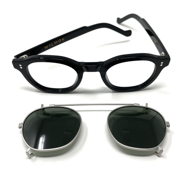 Siena Black Sunglasses with Clip on - Wilmok