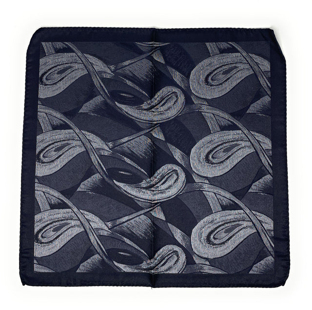 Pochette Nero e Argento in Seta