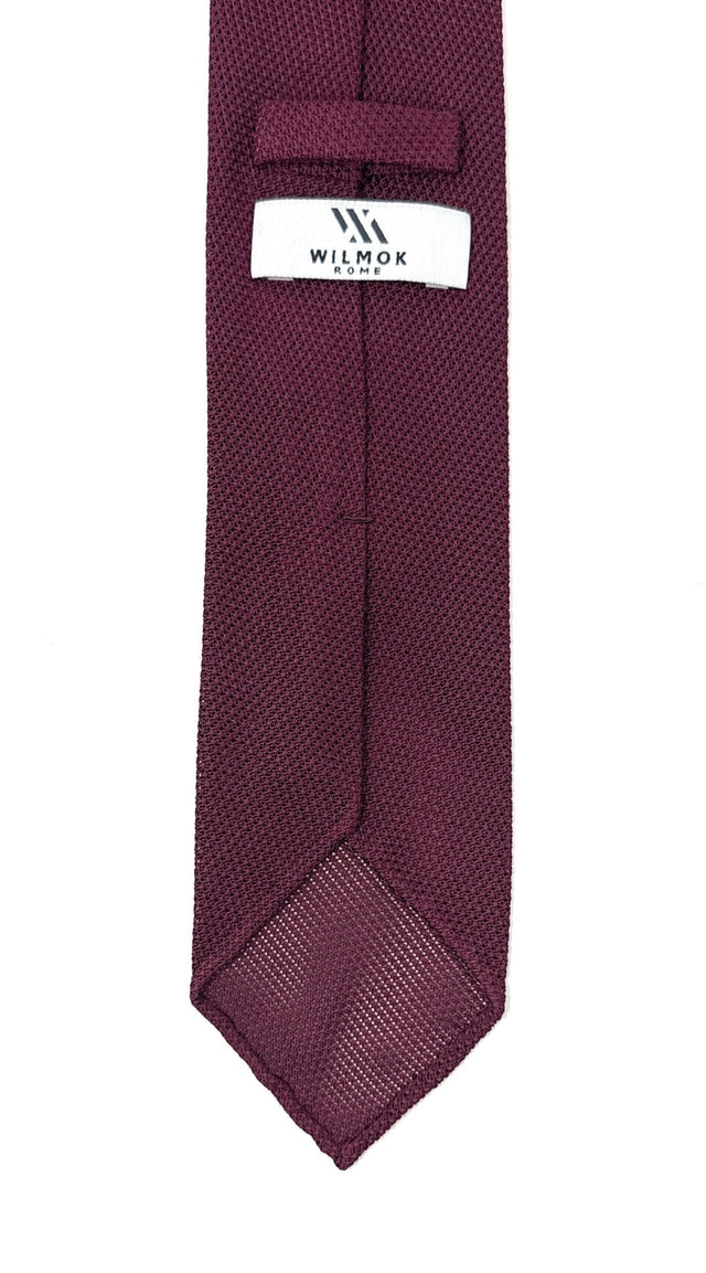Burgundy Grenadine Silk Tie - Wilmok