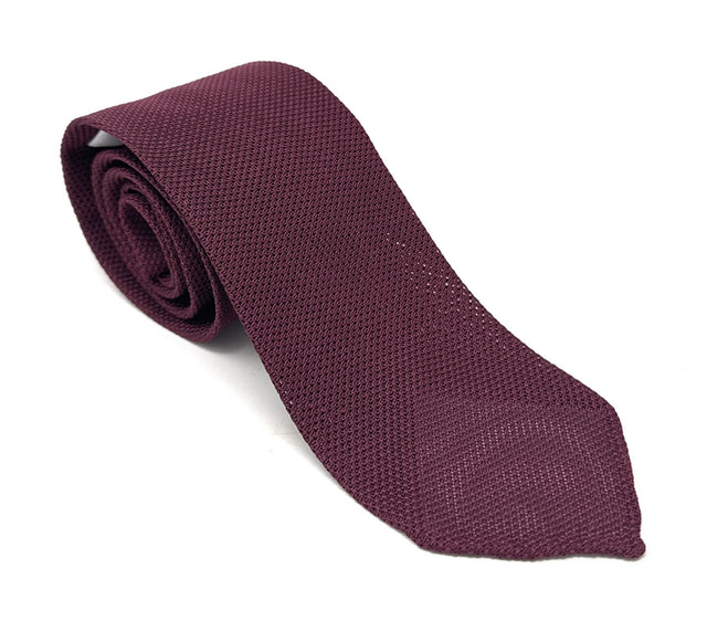 Burgundy Grenadine Silk Tie - Wilmok
