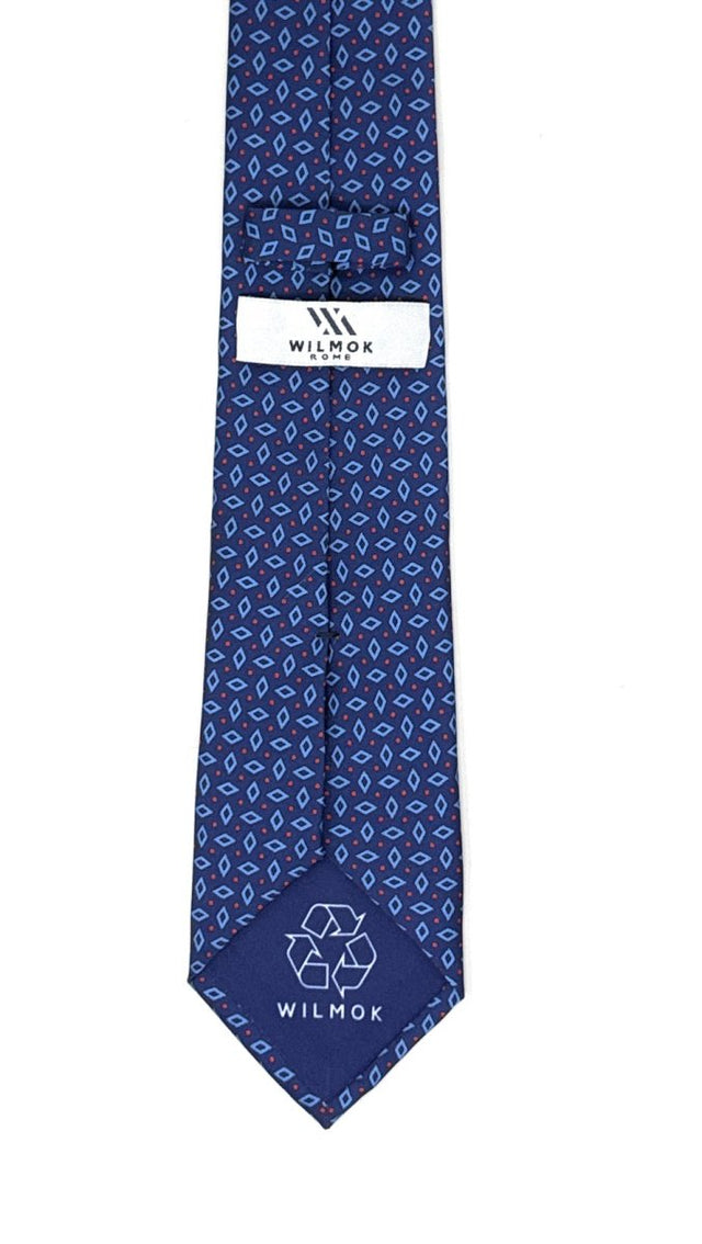 Navy Diamond Dot Tie - Wilmok