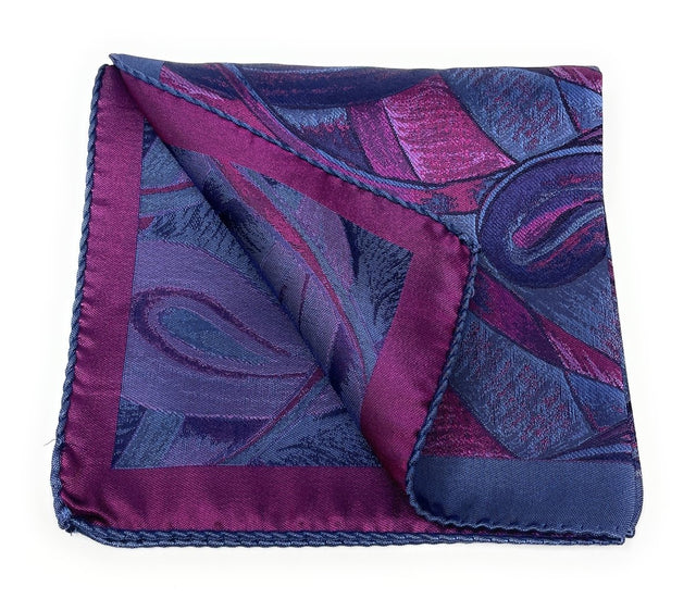 Pocket Square Purple and Magenta Paisley - Wilmok