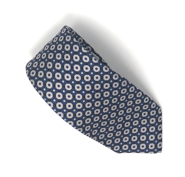 7 Fold rPET Handmade Italian Geometric Vintage Pattern Tie - Wilmok