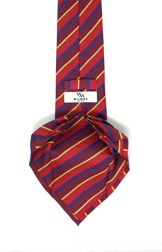 7 Fold Silk Tie - Regimental Red - Wilmok