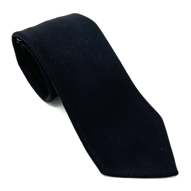 Black Cashmere & Wool Tie - Wilmok
