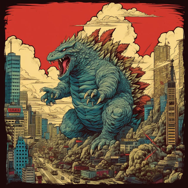 Godzilla - Pocket Square - Wilmok