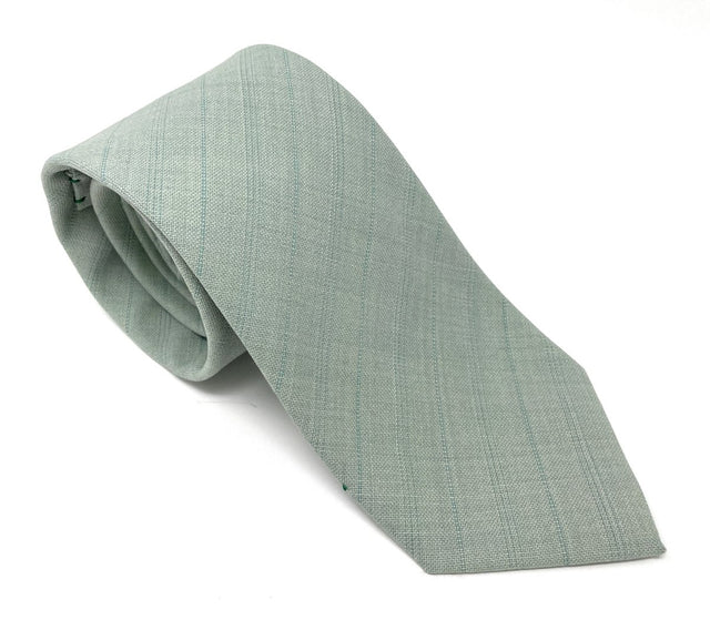 Green Striped Wool Tie - Wilmok