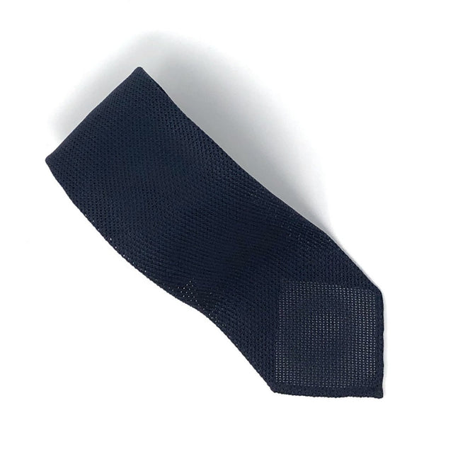 Grenadine Silk Tie - Navy Blue - Wilmok