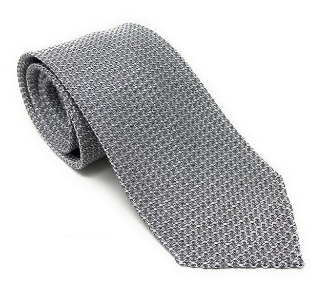 Grenadine Silk Tie - Silver / Light Grey - Wilmok