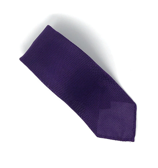 Grenadine Untipped Luxury Hand-Rolled Purple Tie - Wilmok