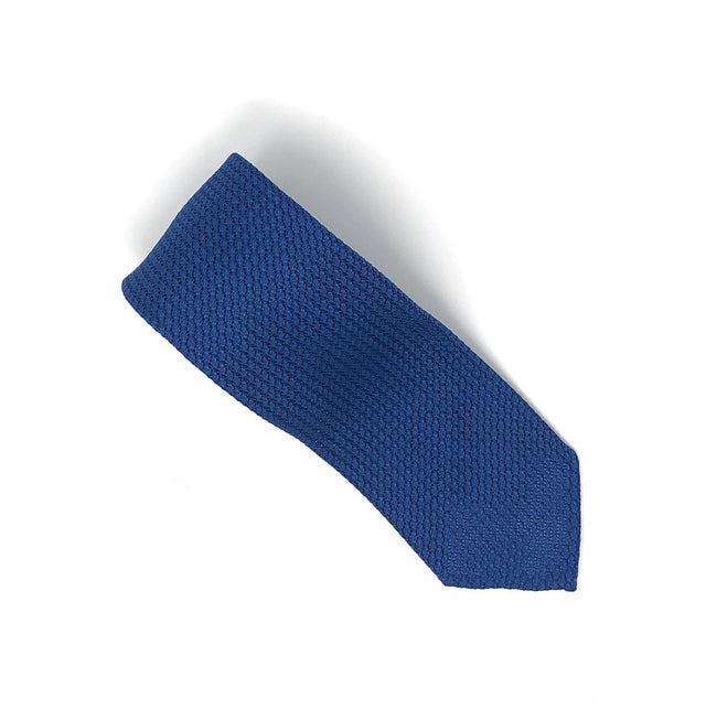 Grenadine Untipped Luxury Hand-Rolled Royal Blue Tie - Wilmok