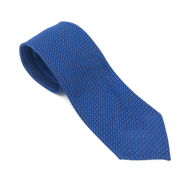 Grenadine Untipped Luxury Hand-Rolled Royal Blue Tie - Wilmok