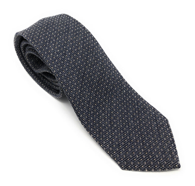 Italian Grey Polka Dot Wool Tie - Wilmok