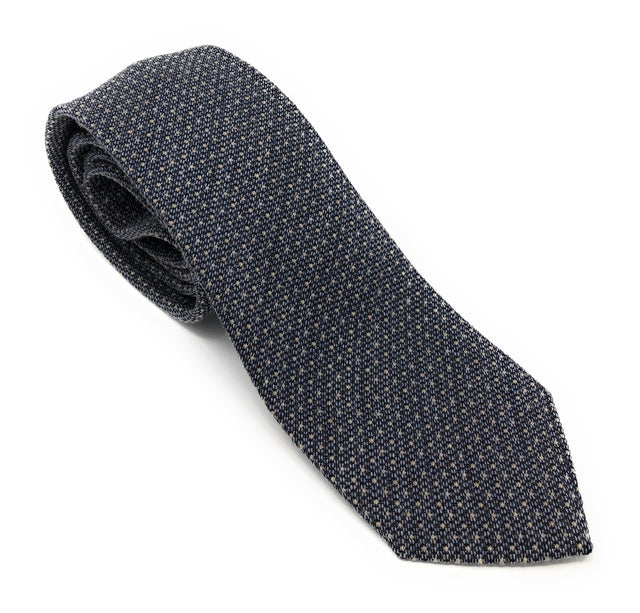 Italian Grey Polka Dot Wool Tie - Wilmok