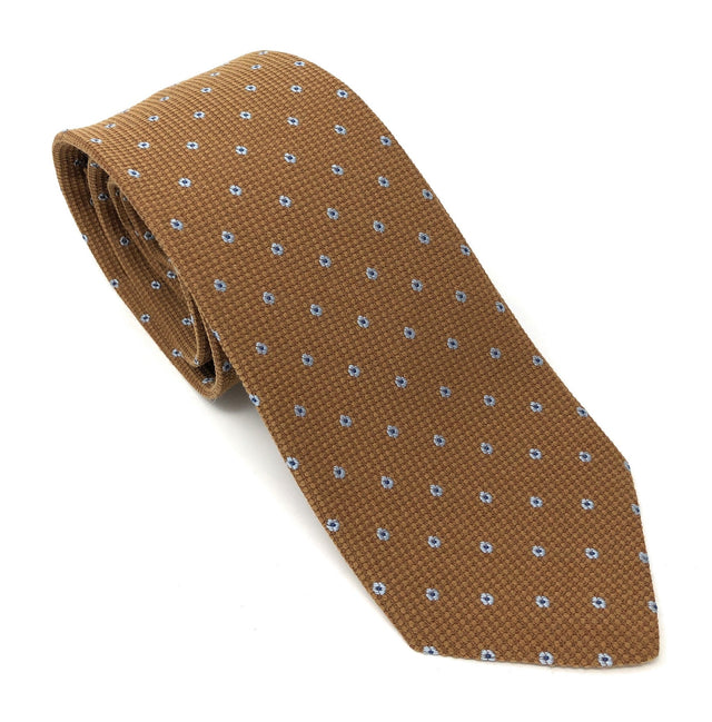 Italian Mustard Floral Handmade Wool Tie - Wilmok