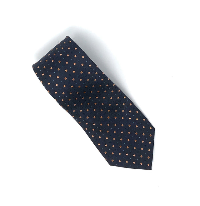 Italian Printed Micro Cube Dot Mix Silk Tie - Wilmok