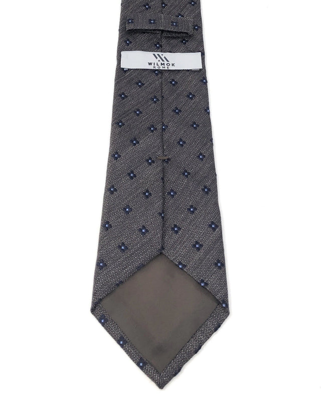 Jacquard Floral Brown Silk Tie - Wilmok