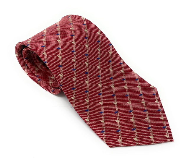 Jacquard Red Christmas Silk Tie - Wilmok