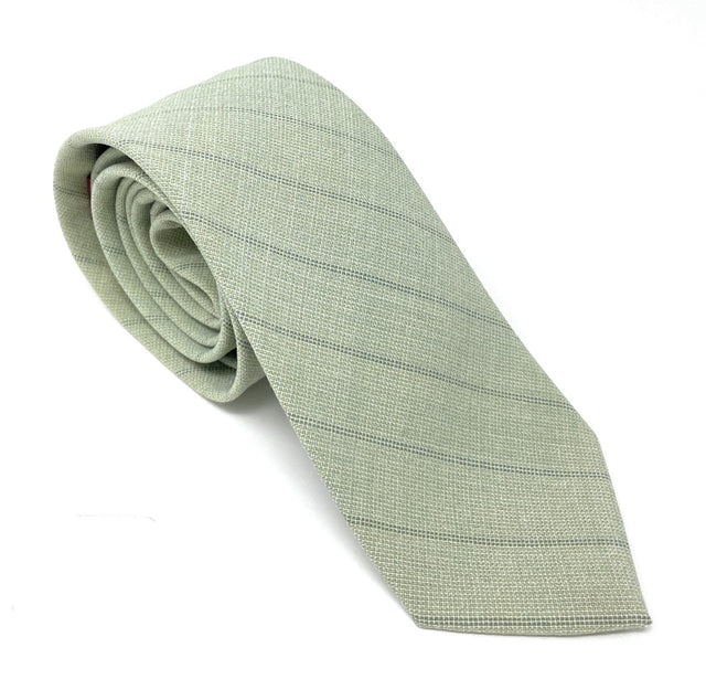 Light Green Regimental Wool Tie - Wilmok