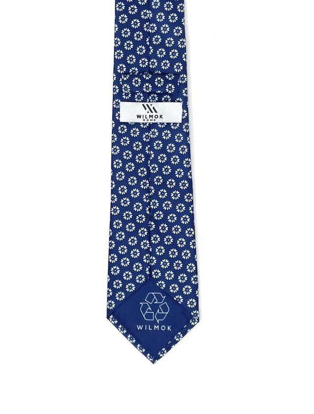 Prince of Wales Tie - Recycled Plastic Floral Blue - Wilmok
