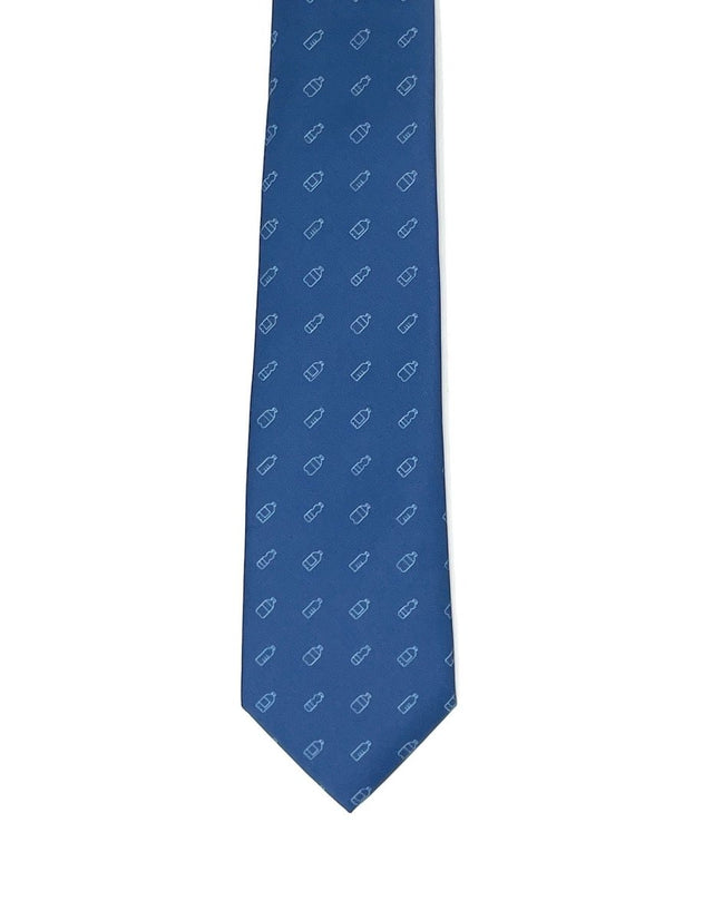 Recycled Plastic Blue Tie - Plastic Bottles Pattern - Wilmok