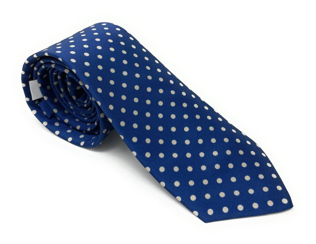 Recycled Plastic Polka Dot Blue Tie - Wilmok