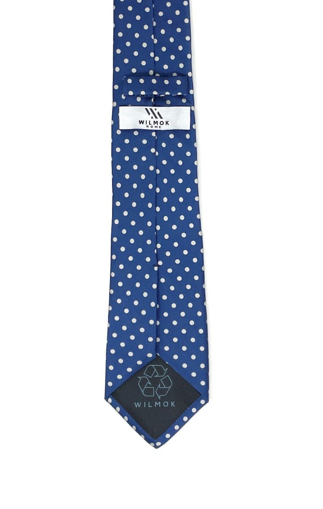 Recycled Plastic Polka Dot Blue Tie - Wilmok