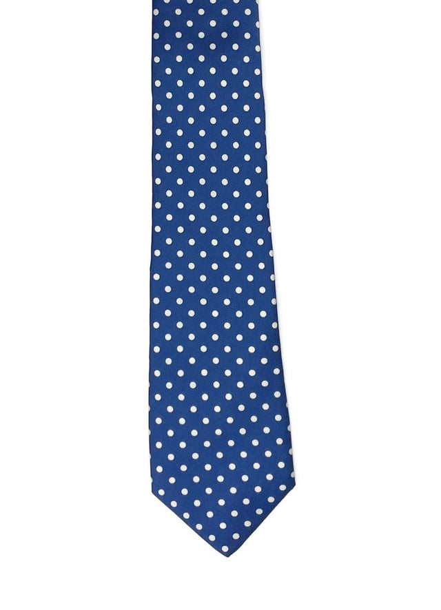 Recycled Plastic Polka Dot Blue Tie - Wilmok