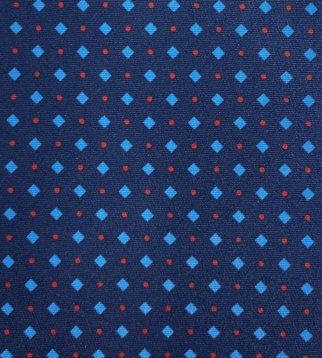 Seven Fold Blue Tie with Micro Diamonds - Wilmok