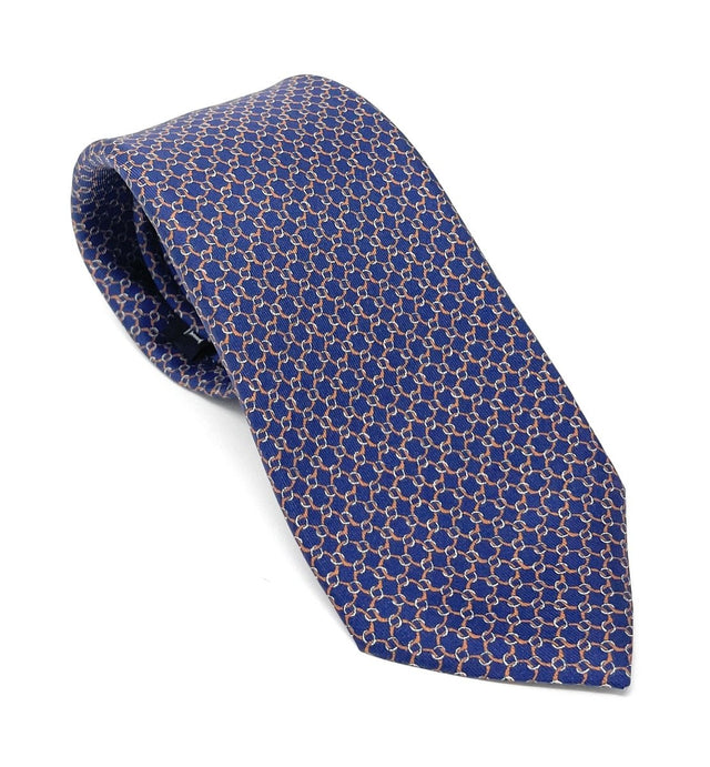 Seven Fold Silk - Chain Link Pattern Tie - Wilmok