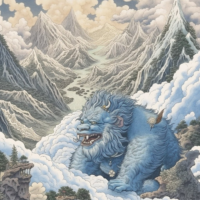 Yeti in the Himalayas - Pocket Square - Wilmok